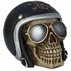 Cranio Motociclista Capacete Com Oculos