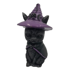 GATO BRUXO COM CHAPÉU (ROXO)