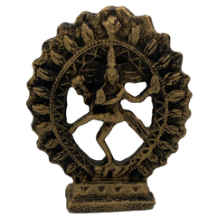 SHIVA NA RODA DE FOGO 10CM (DOURADO)