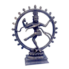 Shiva Nataraj Na Roda De Fogo 26cm (dourada)