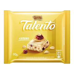 CHOCOLATE BARRA TALENTO TAB 90g BRANCO CEREAIS PASSAS