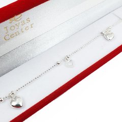 Pulsera Plata 925 Corazones Ajustable Regulable Italiana - comprar online