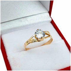 Anillo De Oro 18k Cintillo Compromiso Casamiento Dama 2Grs - comprar online