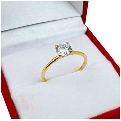 Anillo De Oro 18k Cintillo Compromiso Casamiento Dama 1,3Grs 4 Grifas - comprar online