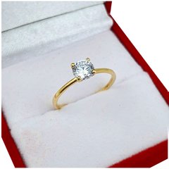 Anillo De Oro 18k Cintillo Compromiso Casamiento Dama 1,3Grs 4 Grifas en internet