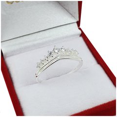 Anillo Cintillo Plata 925 Modelo Corona Con Piedras Ai15 -