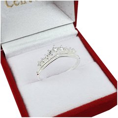 Anillo Cintillo Plata 925 Modelo Corona Con Piedras Ai15 - - comprar online