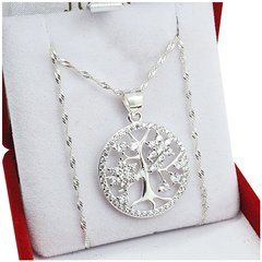 Conjunto De Plata 925 Cadena + Dije Arbol De La Vida 2.5 Cm - 4,5Grs - - comprar online