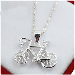 Conjunto Cadena Y Dije Plata 925 Bicicleta De Carrera - 3,9Grs en internet