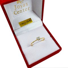 Anillo De Oro 18k Cintillo Compromiso Casamiento Dama 1,1Grs 4 Grifas