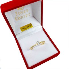 Anillo De Oro 18k Cintillo Compromiso Casamiento Dama 1,5Grs 4 Grifas - comprar online