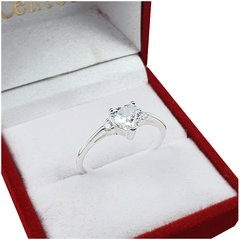 Anillo Cintillo Plata 925 Corazón Italiano Cubic Ai6 - comprar online