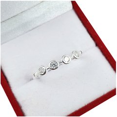 Anillo Plata 925 Modelo Italiano Ai7 Cuatro Cubic - - comprar online