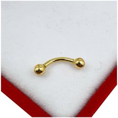 Piercing Oro 18k Para Ceja Unisex Pcob1 0.6 Gramos