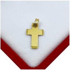 Cruz Oro 18k Arenada Borde Pulido - comprar online