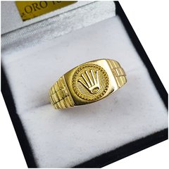 Anillo Sello Corona Oro 18k Corona Rolex 7 Gramos