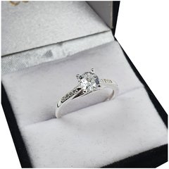 Anillo Cintillo Plata 925 Boda Compromiso Casamiento Cp45