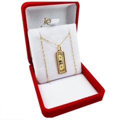 Collar Dolar Oro 18kts Billete 1 Dolar Dinero 1,1gr Cadena 60Cm 1,8Grs - comprar online