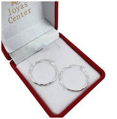 Aros Facetados Plata 925 Cierre Italiano A255 - 1,5Grs - comprar online