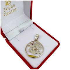 Dije Plata Y Oro 18kts Arbol De La Vida Amor D302 - - comprar online