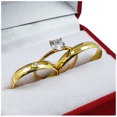 Alianzas Oro 18k 4 Grs El Par Anillo Casamiento Cintillo de Oro 18k - comprar online