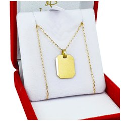 Conjunto Chapa Cartier Oro 18kts + Cadena Forcet - 2.6Grs - comprar online