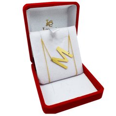 Conjunto Oro 18kts Inicial A Eleccion + Cadena Grumet 2.8Grs - comprar online