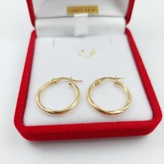 Aros argolla cierre italiano - Oro 18k - 19mm 1Gramo