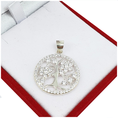 Dije Arbol De La Vida 925 Mujer Amor Con Piedras Elegante - 3,1Grs