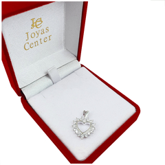 Dije Corazon Plata 925 Mujer Amor Con Piedras - 1,7Grs - - comprar online