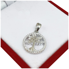 Dije Arbol De La Vida 925 Mujer Amor Con Piedras Elegante - 3 Gr -