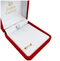 Piercing Labio Oro 18 Kt Para Mujer Hombre Bolita Lisa 0,8Gr - comprar online