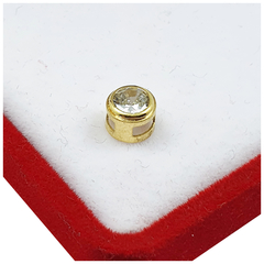 Dije Oro 18kts Redondo Piedra Cubic 0,5gr - comprar online