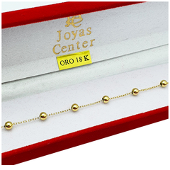 Pulsera Denario Religiosa Oro 18kts Comunión Bautismo 3Gramos - comprar online