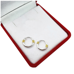 Aros Plata Y Oro 10mm Cubanos Argollas Resistentes - - comprar online