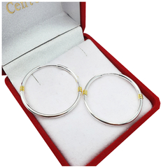 Aros Plata Y Oro 25mm Cubanos Argollas Resistentes - - comprar online