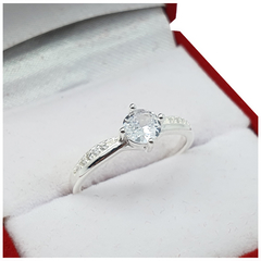 Anillo Cintillo Plata 925 Boda Compromiso Cintillo 33D -