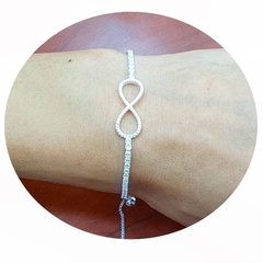 Pulsera Amor Plata 925 Infinito Regulable Amor Joyas 5,3gr - - comprar online