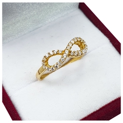 Anillo Oro 18 K Infinito 15 Años Mamá Novia Regalo Mujer 2,2Grs