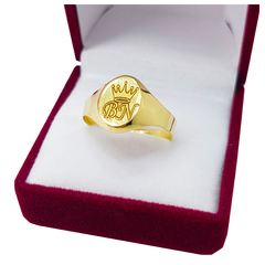 Anillo Unisex Oro 18k Sello Oval 3g Grabado S/cargo en internet