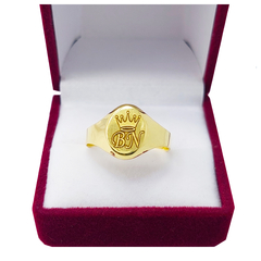 Anillo Unisex Oro 18k Sello Oval 3g Grabado S/cargo - tienda online