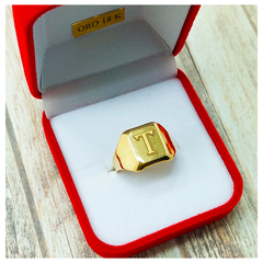 Sello Oro 18k Anillo Hombre Mujer 2g Grabado - Joyas Center