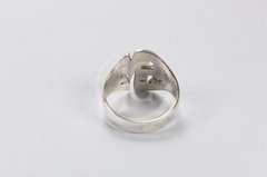 Anillo ovalado calado con iniciales - Plata 925 Y Oro 18kts - - Joyas Center