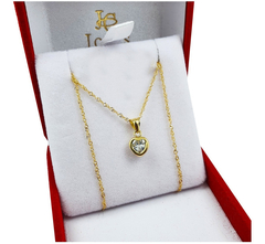 Conjunto Oro 18k Cadena Singapur Corazón 1,6 Grs - comprar online