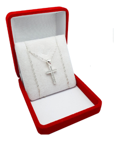 Conjunto Cadena Con Cruz Regalo Plata 925 Regalo Mujer - - comprar online