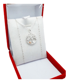 Conjunto De Plata 925 Arbol De La Vida Con Piedras - - comprar online