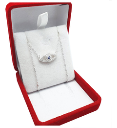 Conjunto Cadena Y Dije Ojo Turco Plata 925 Mujer Amuleto - 3Grs - - comprar online