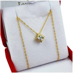 Conjunto Oro 18k Dije Pasante 0.6 Gramos + Cadena Y Estuche - 1,6Grs en internet