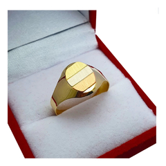 Anillos Sello Oro 18k Modelo Mesada Tricolor Encamisado 1.5GRS