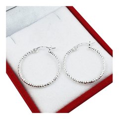 Aros De Plata 925 Italianos Facetados 25mm 1,7gr A205 - - comprar online